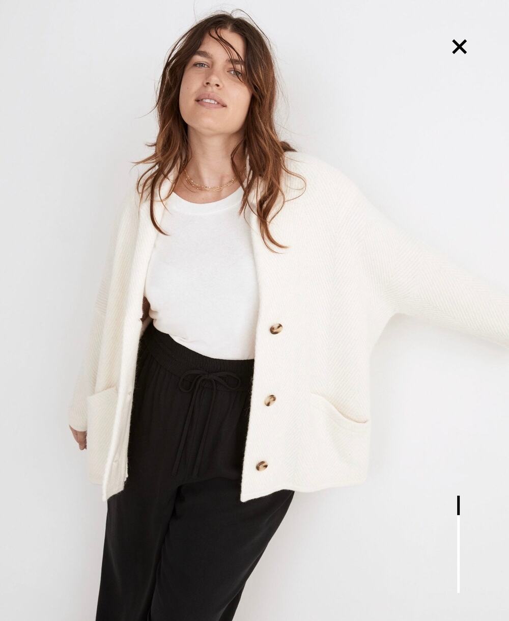 Madewell Herringbone Sweater Blazer